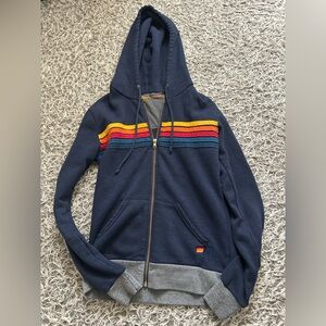 Navy aviator nation zip up hoodie size XS